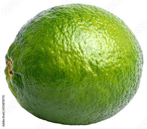 A closeup shot of a bright green lime