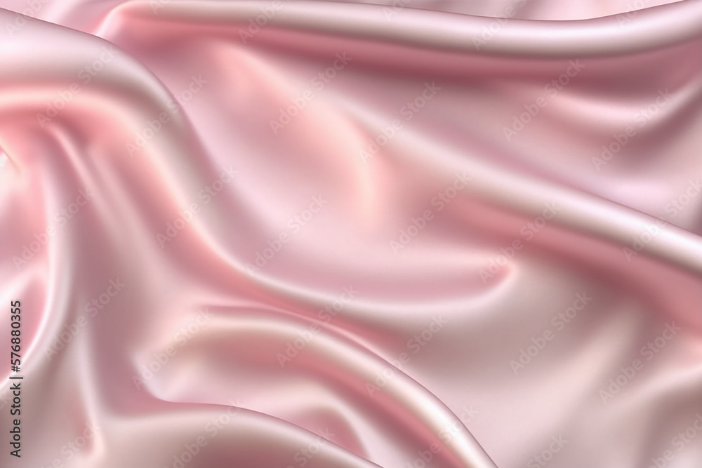 Obraz premium Light rose silk fabric background. Generated AI.
