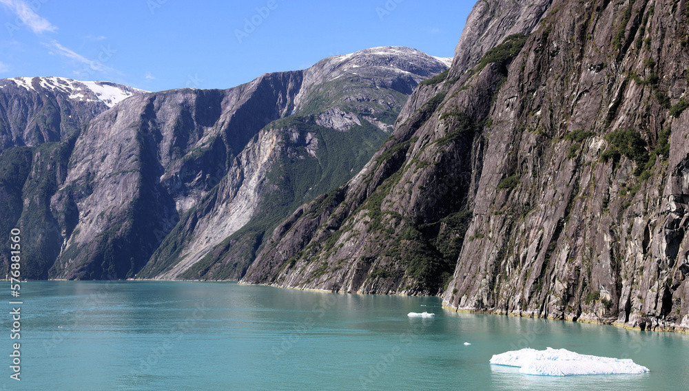 Obraz premium Walls of the Tracy Arm Fjord in Alaska
