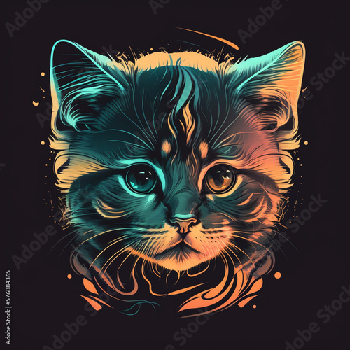 cat with eyes
