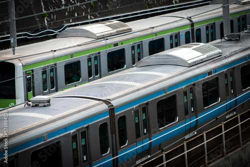 Local commuter train in Tokyo photo