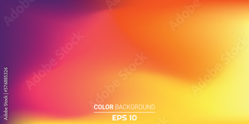 Color background with abstract blurred color gradient. Template for your graphic design. Vector illustration. eps