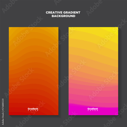 Vector colorful wave geometric shape with color gradation for banner and brochure design 