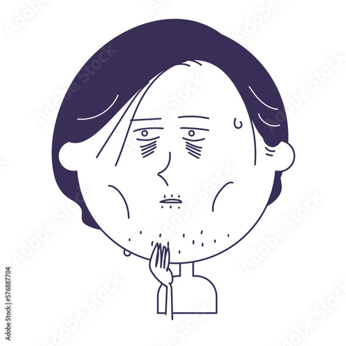 げっそりする人