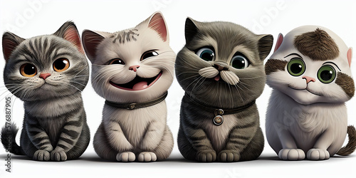 Smiling cats using Artificial Intelligence technology © taffpixture