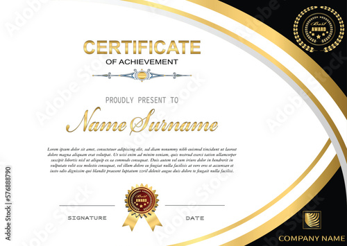  luxury certificate  template . Diploma of modern design or gift certificate. Vector illustration.