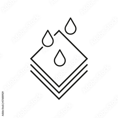 Icon with absorbition. Editable stroke. Vector illustration.