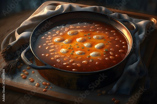 baked beans created using AI Generative Technology