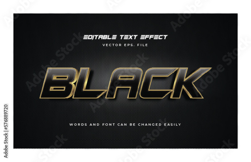 Editable Modern Black Text Effect Design