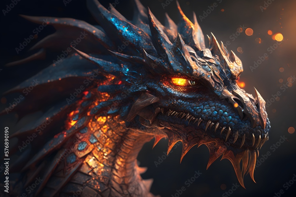 dragon created using AI Generative Technology dragon created using AI Generative Technology
