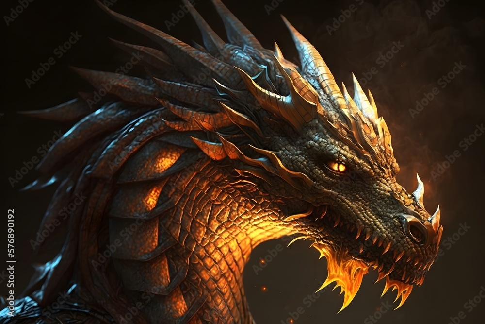 dragon created using AI Generative Technology dragon created using AI Generative Technology