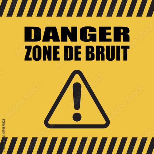 Logo danger zone de bruit.