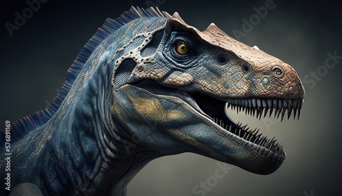 Realistic 3D dinosaur model digital art illustration