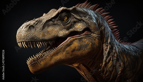 Realistic 3D dinosaur model digital art illustration