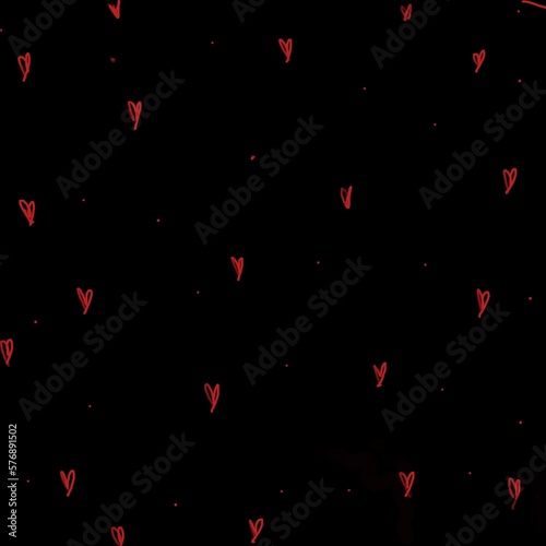 Creative small red heart on black background 