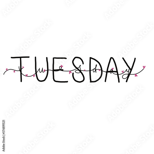 Creative TUESDAY posters design on white background 