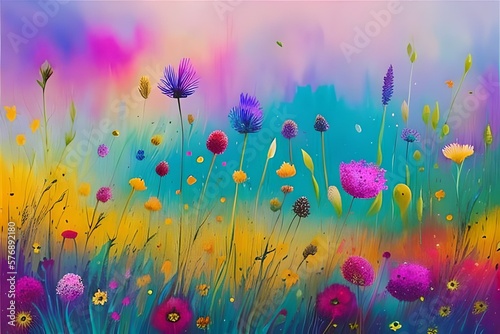 Colorful abstract flower