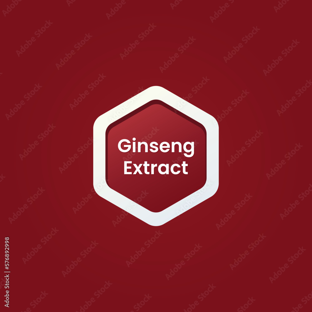 Ginseng extract label icon vector or Ginseng extract sign symbol vector isolated. Best design element for Ginseng extract label. Ginseng extract sign for packaging design element.