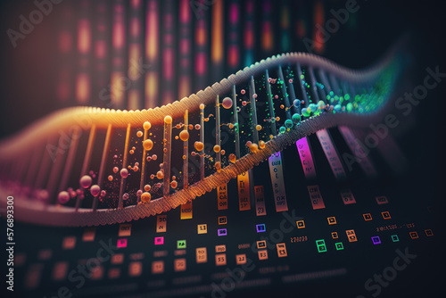 DNA sequence. Generative AI photo