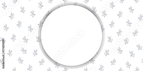 Vector. Chamomile flower background, copy space for text. Horizontal 
blue template for card, wedding invitation, party invitation, flyer, cover, brochur, social network. Hand-drawn sketch.