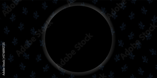 Vector. Chamomile flower background, copy space for text. Horizontal 
blue template for card, wedding invitation, party invitation, flyer, cover, brochur, social network. Hand-drawn sketch.