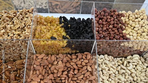 Dry fruit and nuts are displayed during the Gulf Food exhibition, United Arab Emirates photo