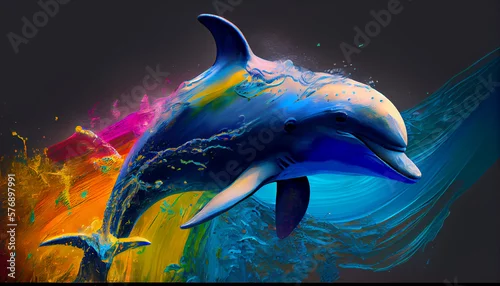 Obraz dolphin colors
