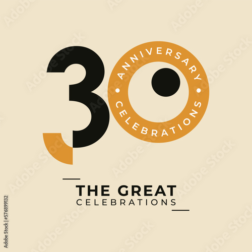 anniversary logo design template