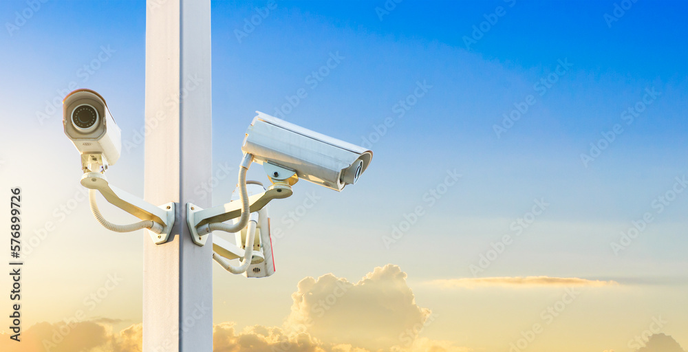 CCTV security camera surveillance system outdoor public. CCTV security camera surveillance system outdoor public.