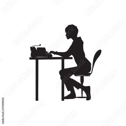 Work on a typewriter
