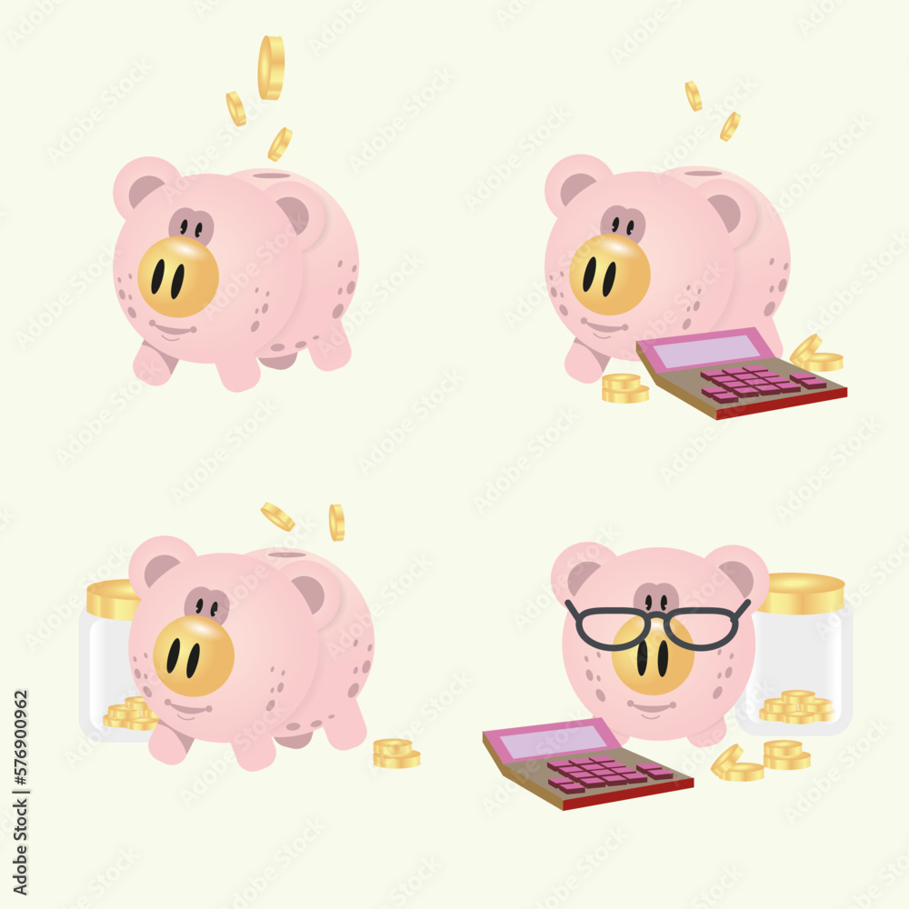 piggy bank and money, money, saving