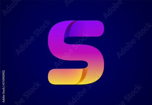 Wallpaper Mural Abstract origami letter S logo design template. Flat style application icon. Vector illustration Torontodigital.ca