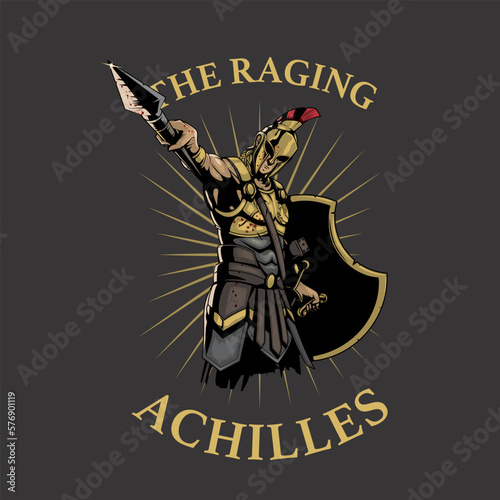 The Raging Achilles insignia style