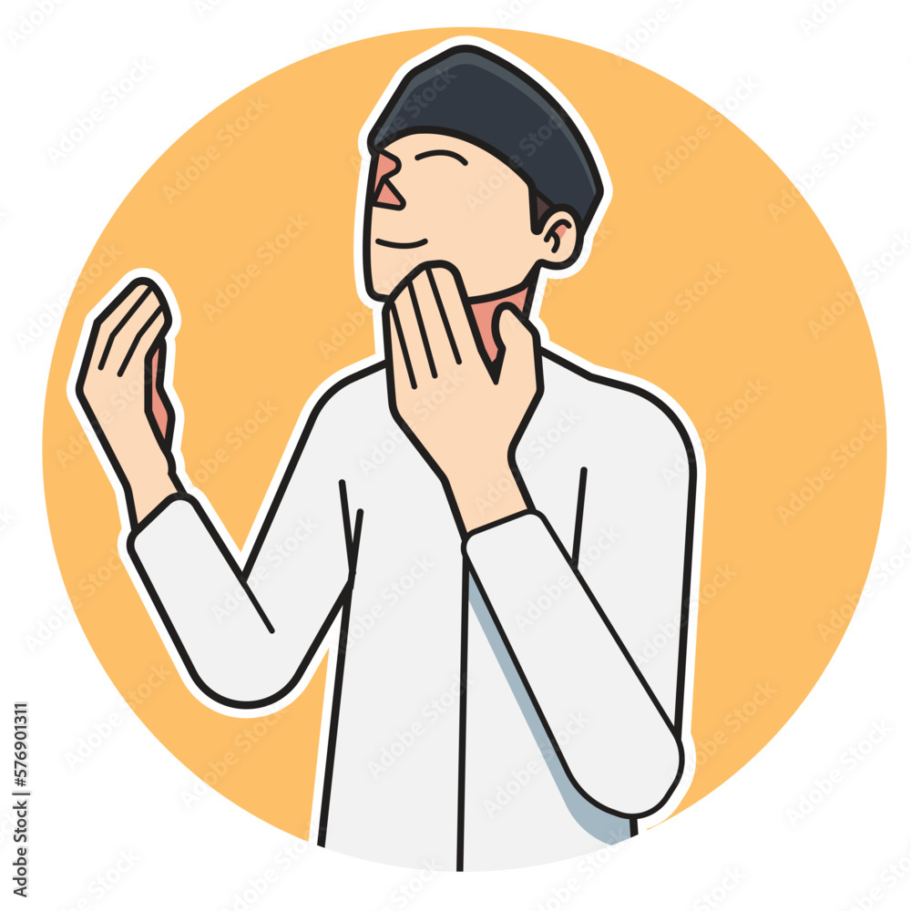 simple illustration of an Islamic man praying simple illustration of an Islamic man praying