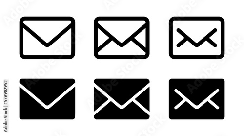 Envelope Icon Set for Business Card icons, curriculum vitae, website, brand guide, etc. Email, Message, Chat Icon