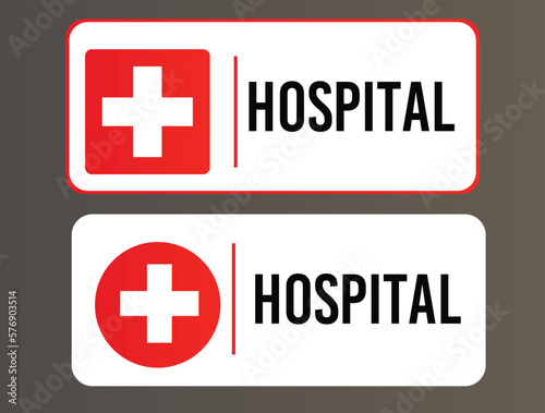 Hospital road sign 