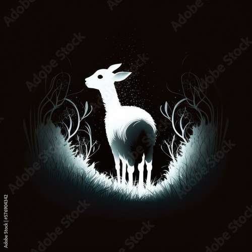 Wallpaper Mural Creature of the night, floral, illustration, sketch, beautiful, cute Torontodigital.ca