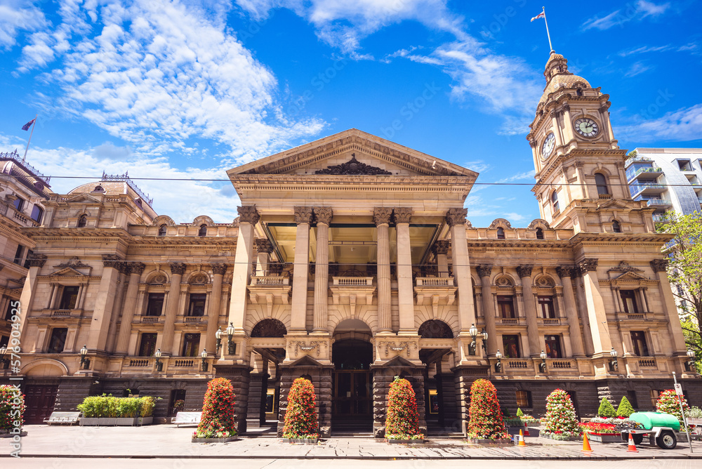 Obraz premium Melbourne Town Hall at central Melbourne, Victoria, Australia