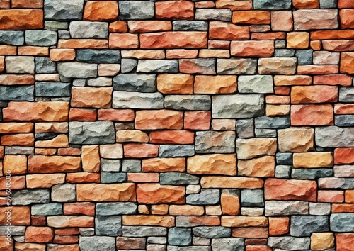 colorful brick wall beautiful background wallpaper Stock photographic Image 