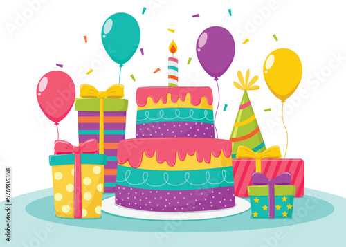 happy birthday party event celebration. background  party  birthday and vector.