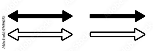 Double arrow vector icons set