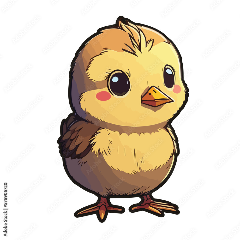 cute chick cartoon style