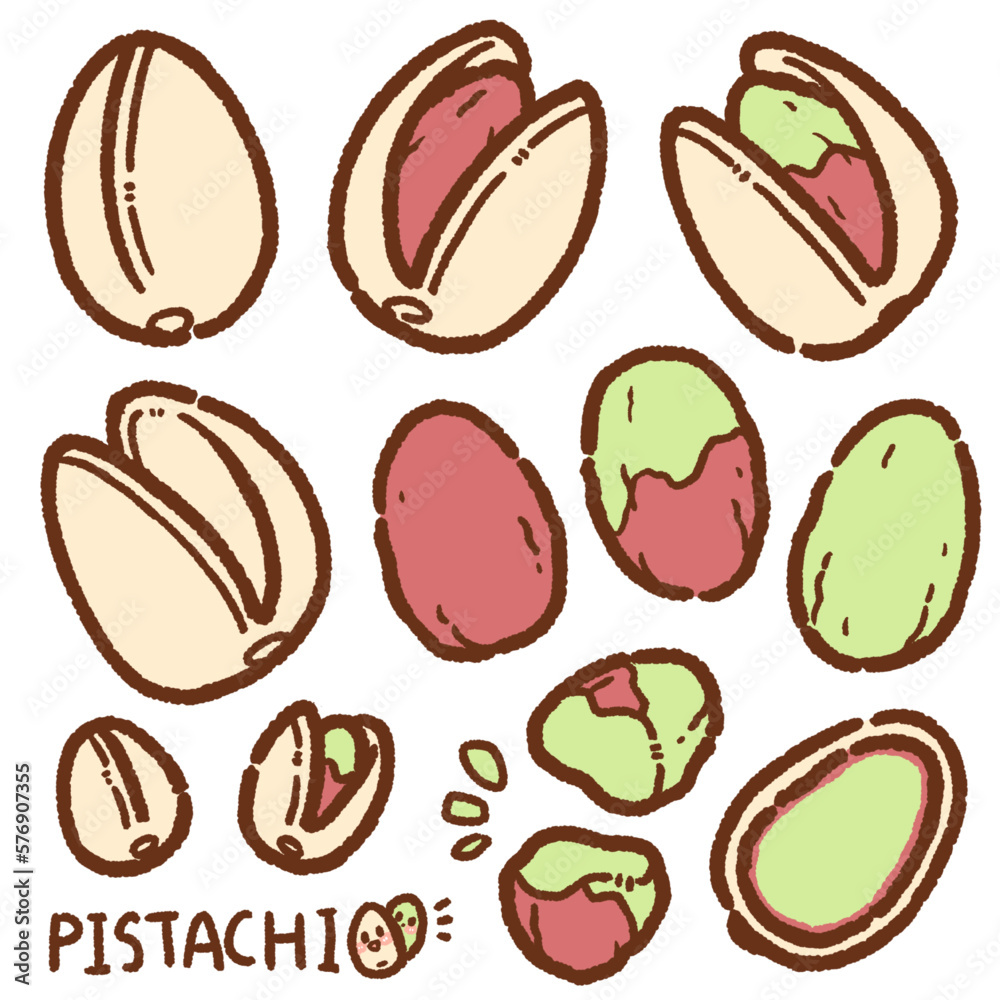 pistachio cartoon drawing set pistachio cartoon drawing set