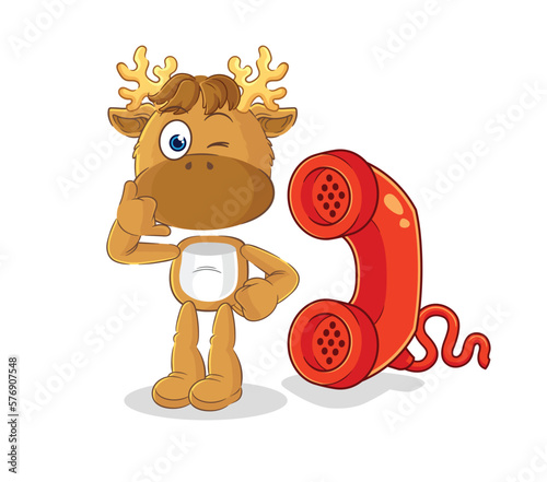 moose call mascot. cartoon vector