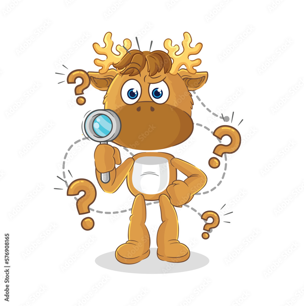 Obraz premium moose searching illustration. character vector