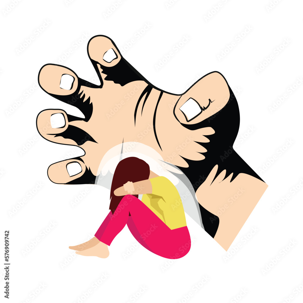 Sexual harassment, rape concept, man hands try to harass women, stop  harassment and abuse, sexual violence flat vector illustration Stock Vector  | Adobe Stock