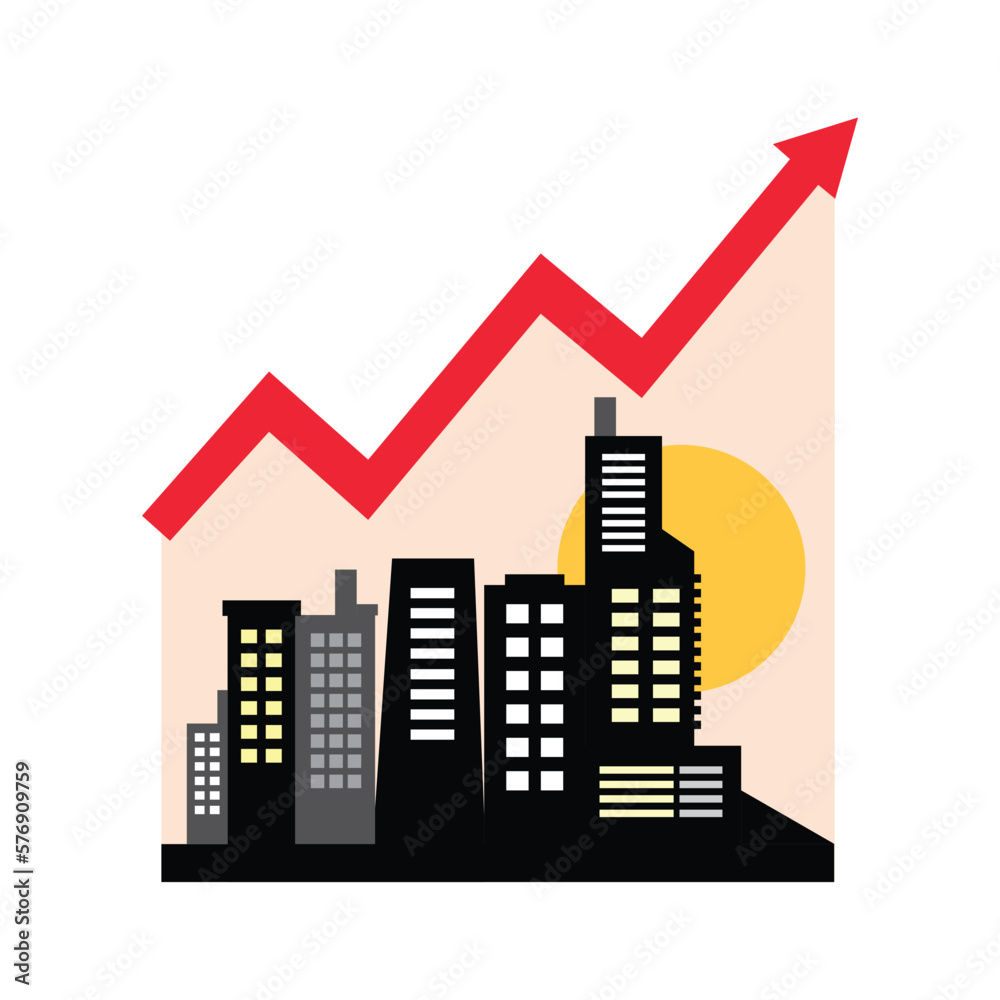 Housing price rising growth, real estate price rising up