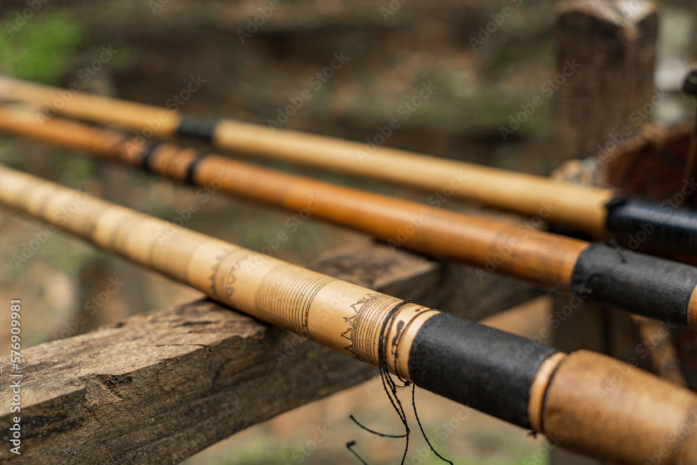 Blowgun for hunting small game used by the natives of the Rainforest in