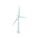 アイソメトリックの風力発電のイラスト素材　ベクター素材