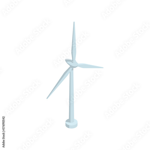 アイソメトリックの風力発電のイラスト素材　ベクター素材